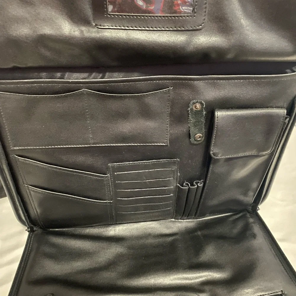 Men’s Black Leather Calise Briefcase
